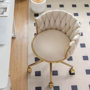 EMMA Comfortable Long-Sit Makeup Chair Home Luxury Girls Bedroom Manicure <b>Table</b> Adjustable <b>Swivel</b> Chair Wholesale - Product Image 2