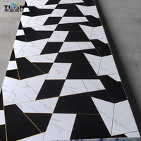 Panneaux muraux en PVC marbré UV 2,8*1220*2800 mm, plaques, planches PVC marbré