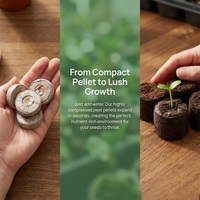Bloc de culture en fibre de coco compressée non tissée, prêt à l'emploi, à forte rétention d'eau, substrat magique pour plantes individuelles