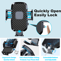 Essager — support universel de téléphone portable pour voiture, dispositif par gravité avec Clip à fixer sur grille de ventilation, pour GPS