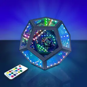 Renk değiştirme fantastik lamba 60 lamba yuvası sonsuz Dodecahedron dekorasyon gece lambası