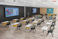 Tables pliantes modernes de haute qualité avec roues Table de réunion pliable Tables de salle de formation