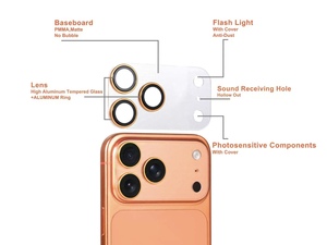 Cover Anti-esplosione in alluminio per fotocamera <span class=keywords><strong>iphone</strong></span> 17 Pro Max protettore per <span class=keywords><strong>iPhone</strong></span> 15 14 13 <span class=keywords><strong>12</strong></span> 11 <span class=keywords><strong>pellicola</strong></span> protettiva - Product Image 5