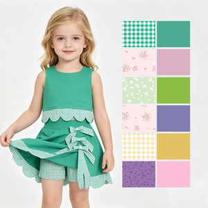 En stock: Conjuntos de yoga y tenis para bebés niñas con borde festoneado, ropa de vacaciones para bebés al por mayor, ropa deportiva para niños. - Product Image 1