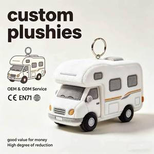 OEM Wholesale <strong>Camper</strong> <strong>Van</strong> Vehicle Charm, Mass Produced Travel Plush Mini Keychain for Road Trip Gift Merchandise Supply - Product Image 1