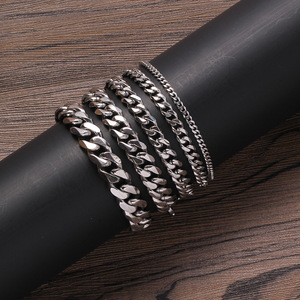 3mmm5mmm711mm स्टेनलेस स्टील क्यूबन लिंक पुरुषों के लिए स्टेनलेस स्टील चेन - Product Image 5