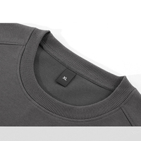 Sweat-shirt à col rond pour homme, poids lourd 350G, coupe classique, style décontracté chic, automne-hiver, vente en gros