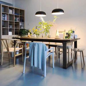 Solid Wood Dining Table <b>Large</b> Slab Long <b>Desk</b> For Living Room Library Parent Child Study Home Office Use - Product Image 3
