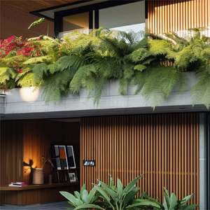 Panneau mural décoratif extérieur rainuré 3D en composite bois-plastique (WPC) pour revêtement mural extérieur - Product Image 5