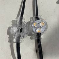 Luces LED de Píxeles RGB de PVC de 12V CC para Paisajismo, IP67, Color Negro, Ucs2904