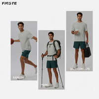 Shorts de football et de fitness 2 en 1 personnalisés avec logo OEM en polyester et élasthanne extensible dans les quatre sens