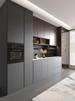 Buffet mural flottant sur mesure avec tiroirs dissimulés pour couloir étroit, entrée ou mini coin repas