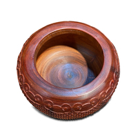 Vente chaude Traditionnel En Bois Lobulaire Palissandre Weiqi Pot Pièces D'échecs Conteneur pour Meubles De Maison dans La Salle À Manger Salon Utilisation