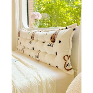 หมอนพิงหลังลายหมีน่ารักสำหรับอ่านหนังสือบนเตียง รองรับการอ่านหนังสือ หมอนอิงผ้ากำมะหยี่นุ่ม รูปทรงยาว ซักได้ สำหรับเด็กและนักเรียน - Product Image 3