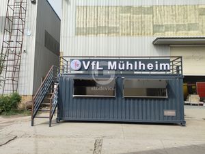 ตู้คอนเทนเนอร์เหล็กสำเร็จรูปสองชั้นพร้อมระเบียงครัว ประตูฉนวนแบบแซนวิชสำหรับใช้ในบ้าน/วิลล่า - Product Image 2