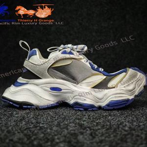 Zapatillas Deportivas Casuales de Cuero de Diseño de Lujo, Plantilla de Malla Plana, Parte Superior de PU de Alta Calidad, Zapatillas Unisex con Suela Gruesa, Estilo para Caminar - Product Image 1