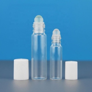 5ml 10ml in Stock Oil Roller Glass <b>Bottles</b> for Essential Oils with Plastic White Cap - Product Image 3