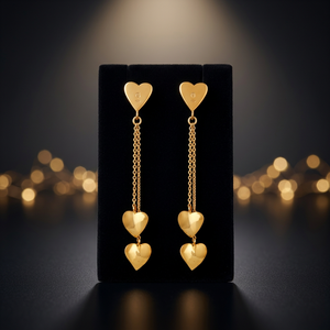 Pendientes de botón Golden Love, chapados en oro, estilo étnico, joyería de aniversario más vendida - Product Image 2