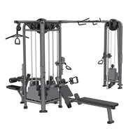 Système de musculation multi-stations 5 postes en acier robuste, conception réglable, direct usine pour salles de sport commerciales