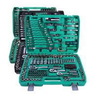 Ensemble d'outils ménagers 216 pièces, boîte à outils multi-usages pour voiture, jeu de clés à cliquet hexagonales en acier, jeu de douilles, ensemble d'outils à main