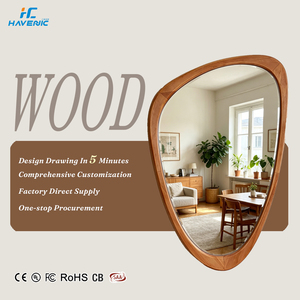Vente directe d'usine, <span class=keywords><strong>miroir</strong></span> mural décoratif en bois de style moderne, irrégulier, écologique et durable - Product Image 1