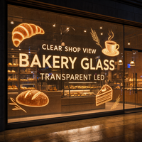 Film d'écran LED transparent haute transparence pour la publicité sur les vitres des boulangeries