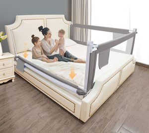 Barrière de lit de sécurité réglable haut de gamme pour bébé, en maille d'acier, longueurs ajustables (1,8m/2,0m/2,2m) - Vente en gros à prix réduit - Product Image 4