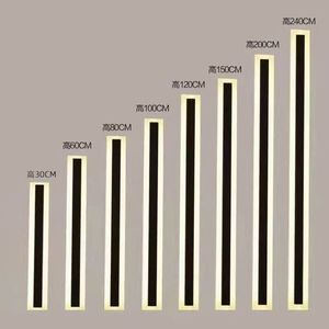 Lampe LED linéaire extérieure longue et moderne noire pour porche, éclairage mural de jardin - Product Image 1