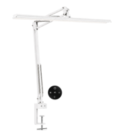 Lampe de bureau LED contemporaine en métal avec commande tactile et télécommande, anti-éblouissement, mémoire et minuterie pour l'étude, la chambre ou le bureau