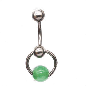 Gaby 316L roestvrijstalen genitale <span class=keywords><strong>piercing</strong></span> sieraden, Chinese jade bal hoepelring, VCH <span class=keywords><strong>piercing</strong></span> ring - Product Image 4