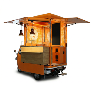 Triciclo Eléctrico para Comida, Carrito de Catering Móvil de Tres Ruedas, Resistente a la Oxidación, 10 pies de Largo, 5 Años de Garantía, para Café, Pizza, Tacos, Helados - Product Image 1