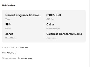 Isododecane CAS 31807-55-3 99% Purity <b>Organic</b> <b>Intermediate</b> Cosmetic Additive Flavor Fragrance Solvent - Product Image 6