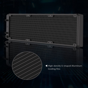 Pantalla de lente de PVC Digital negra de 360mm, enfriador líquido en tiempo Real <span class=keywords><strong>CPU</strong></span>/GPU, monitoreo de temperatura PWM, ventiladores en cadena 100% a prueba de fugas - Product Image 6