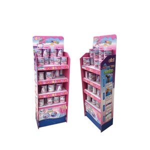 ชั้นวางสินค้าปลีกแบบตั้งพื้นทำจากกระดาษลูกฟูกสำหรับซูเปอร์มาร์เก็ต ชั้นวางแสดงสินค้าแบบตั้งโต๊ะทำจากกระดาษแข็ง ชั้นวางแสดงสินค้าแบบตั้งพื้นทำจากกระดาษแข็ง - Product Image 1