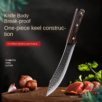 Nouveau moderne de haute qualité en acier inoxydable forgé à la main ensemble de couteaux de chef maître avec manche en bois de rose couteaux de cuisine de cuisine