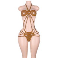 Tenues de danse exotiques à pois, ensembles de scène, combinaisons sexy, bikinis, maillots de bain, vêtements de festival, de boîte de nuit et de soirée