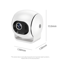 Mini projecteur portable HM.Q3 720P avec haut-parleur intégré 5W, courte focale, compatible Netflix et mise au point automatique
