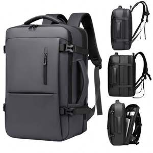 <b>Simple</b> High-End Men's Business <b>Backpack</b> with Large Capacity Waterproof Polyester Lining for Travel and Computer Storage - Product Image 1