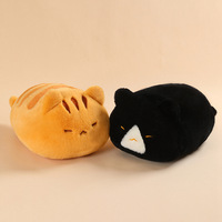 Bantal Boneka Kucing Lucu yang Berbaring  Mainan Boneka Kucing Calico  Boneka Penghibur untuk Anak Perempuan