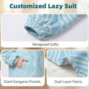 Hoodie surdimensionné personnalisable en polaire douce et confortable à imprimé citron avec poche, idéal pour la détente à la maison pour adultes - Product Image 4