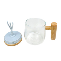 Tasse mélangeuse multifonctionnelle pour matcha, café, lait, tasse à agitation électrique, verre borosilicate haute résistance