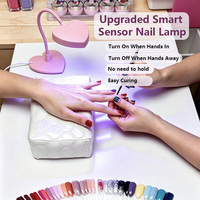 Lampe à ongles UV LED à base solide, activation intelligente par détection de mouvement, aucune manipulation manuelle requise pour la maison et les salons de beauté