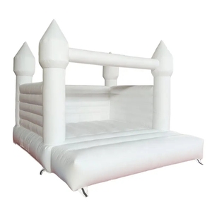 Château Gonflable Commercial Blanc en PVC de 0,55 mm, Tailles 3m*3m et 4m*4m, à <span class=keywords><strong>Louer</strong></span> <span class=keywords><strong>pour</strong></span> Fêtes, Mariages et Réunions de Famille - Product Image 1