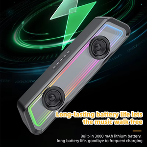 <span class=keywords><strong>Barre</strong></span> <span class=keywords><strong>de</strong></span> <span class=keywords><strong>son</strong></span> pour ordinateur portable sans fil <span class=keywords><strong>RGB</strong></span> Slim Table <span class=keywords><strong>Barre</strong></span> <span class=keywords><strong>de</strong></span> <span class=keywords><strong>son</strong></span> portable pour jeux vidéo avec source d'alimentation-Batterie pour <span class=keywords><strong>PC</strong></span> portables - Product Image 3