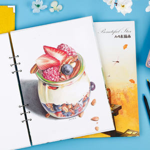 <span class=keywords><strong>Livre</strong></span> de <span class=keywords><strong>dessin</strong></span> personnalisé A4 en aquarelle, cahier de croquis, Art - Product Image 5