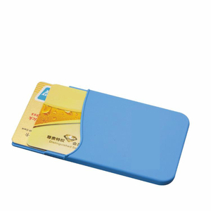 Factory Direct Sale <b>Cheap</b> <b>Gift</b> Custom Logo MM Silicone Phone Sticker 2 Layers ID Card Holder - Product Image 2