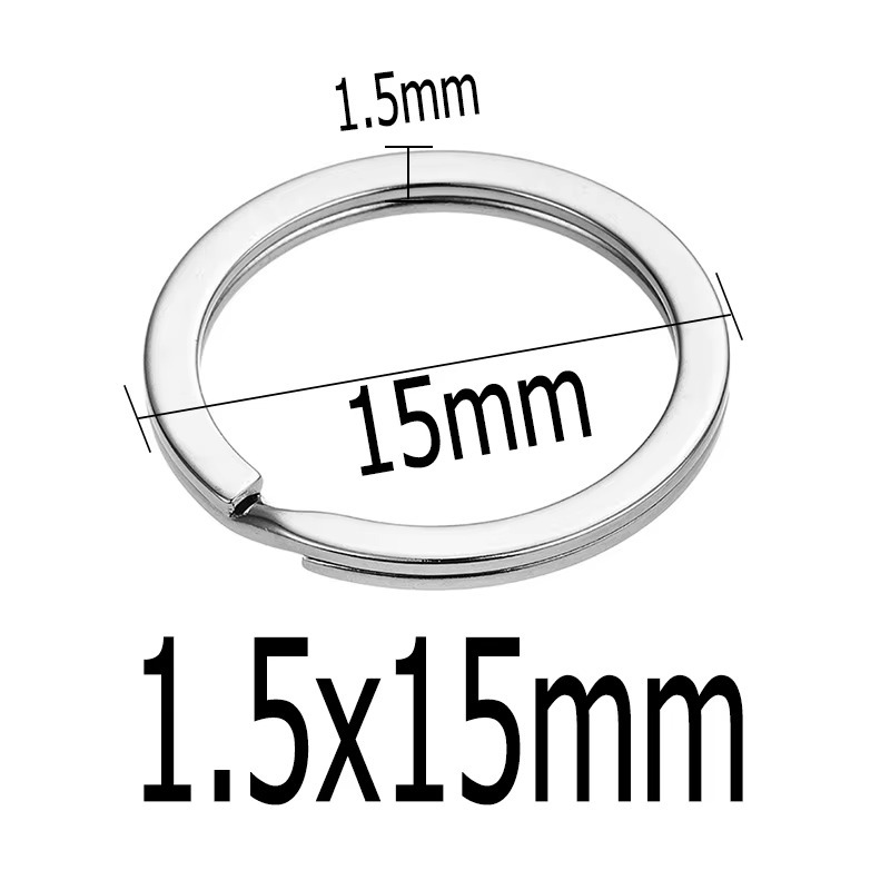 Porte-clés à anneau plat 1,5*15