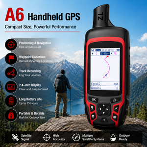 GPS Portátil de Mano A6 con Pantalla de 2.4 Pulgadas, Dispositivo de Navegación, Registro de Puntos de Referencia <span class=keywords><strong>y</strong></span> Rutas, Localizador GPS para Exteriores - Product Image 1