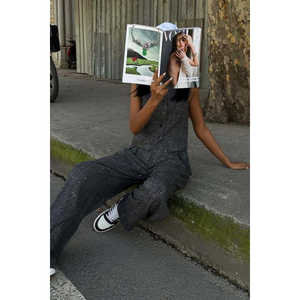 Conjunto de Chaleco con Lentejuelas para Mujer Sobe, Color Antracita 10088, Estilo Traje - Product Image 5