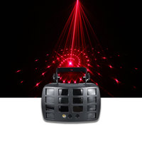 MINGLANG – lumières de scène LED stroboscopiques papillon, faisceau laser RGBW à sept couleurs, télécommande DMX512, lumières activées par le son/automatiquement